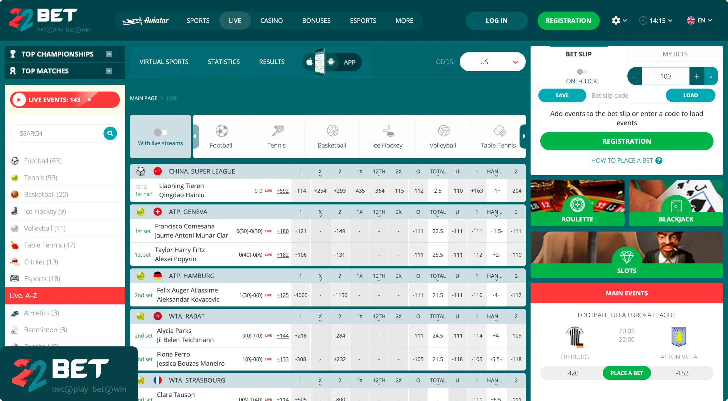 22Bet Online Betting and Casino